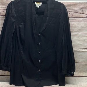 Talbots dressy black shirt. 3/4 sleeves